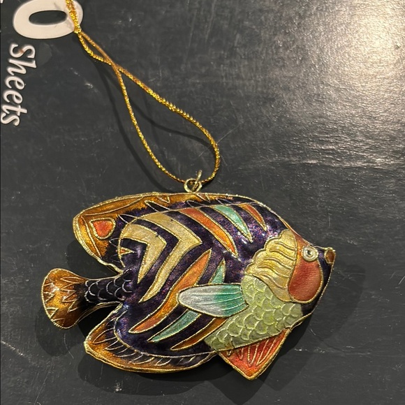 Enamel Cloisonné Metal Fish Ornament - Picture 1 of 6